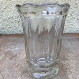 Vase ancien verre moulé made in France années 70