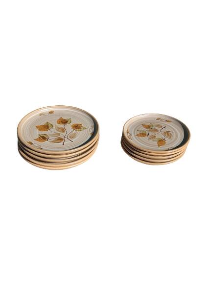 5 dinner plates and 5 small plates Niderviller model Doria