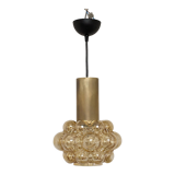 Amber bubble pendant lamp by Helena Tynell for Limburg 60s/70s