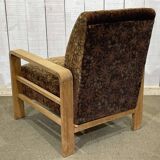 1930s Art Deco oak armchair