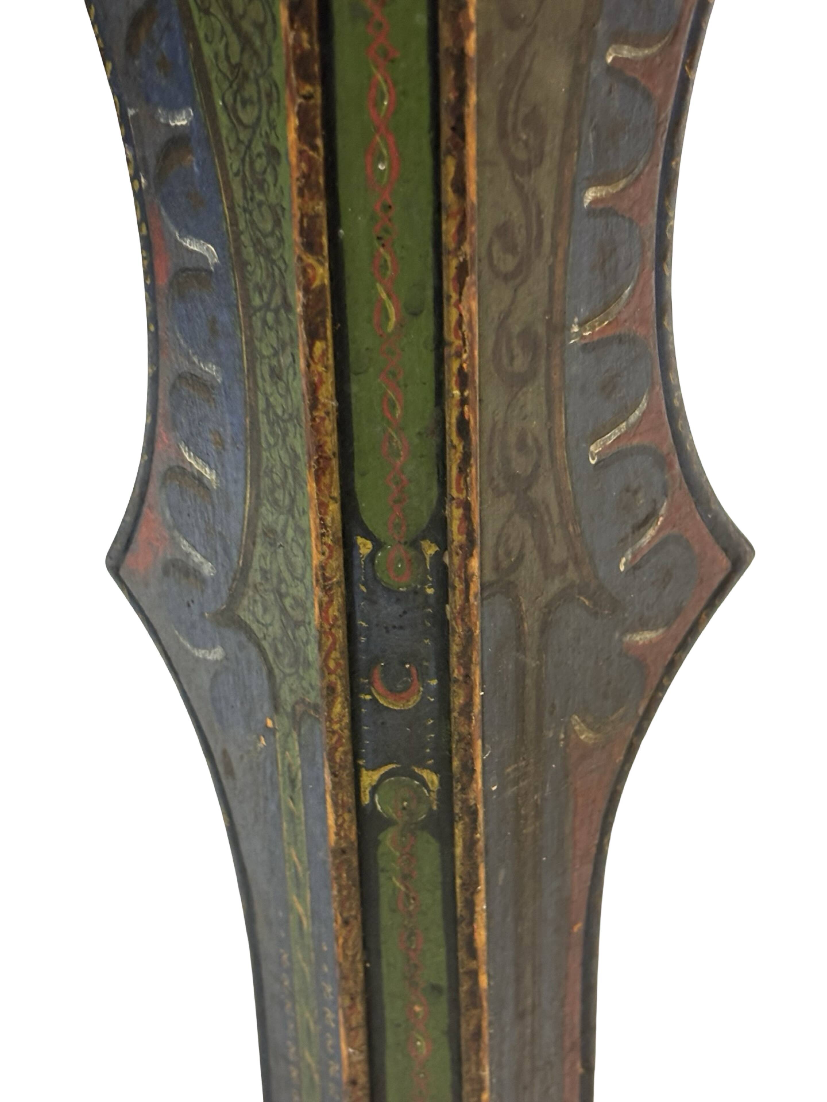 Antique hand-painted Moroccan Moorish Zouak side table