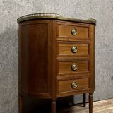 Commode de Dame de style louis XVI de forme demi-lune en acajou vers 1880
