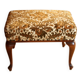 1960s Vintage Makeup stool, bedroom stool - chippendale style