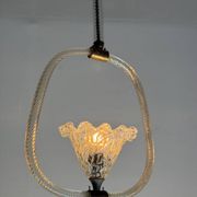 Venetian glass chandelier from Murano and brass, circa 1950.