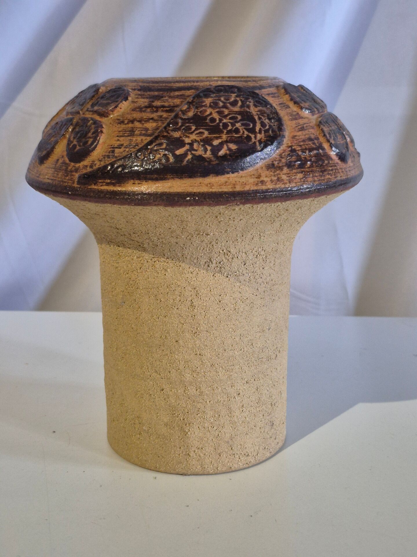 Danish Studio Pottery mushroom vase stoneware Soholm Haico Nitzche