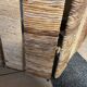 Vintage screen in straw and braided rope
