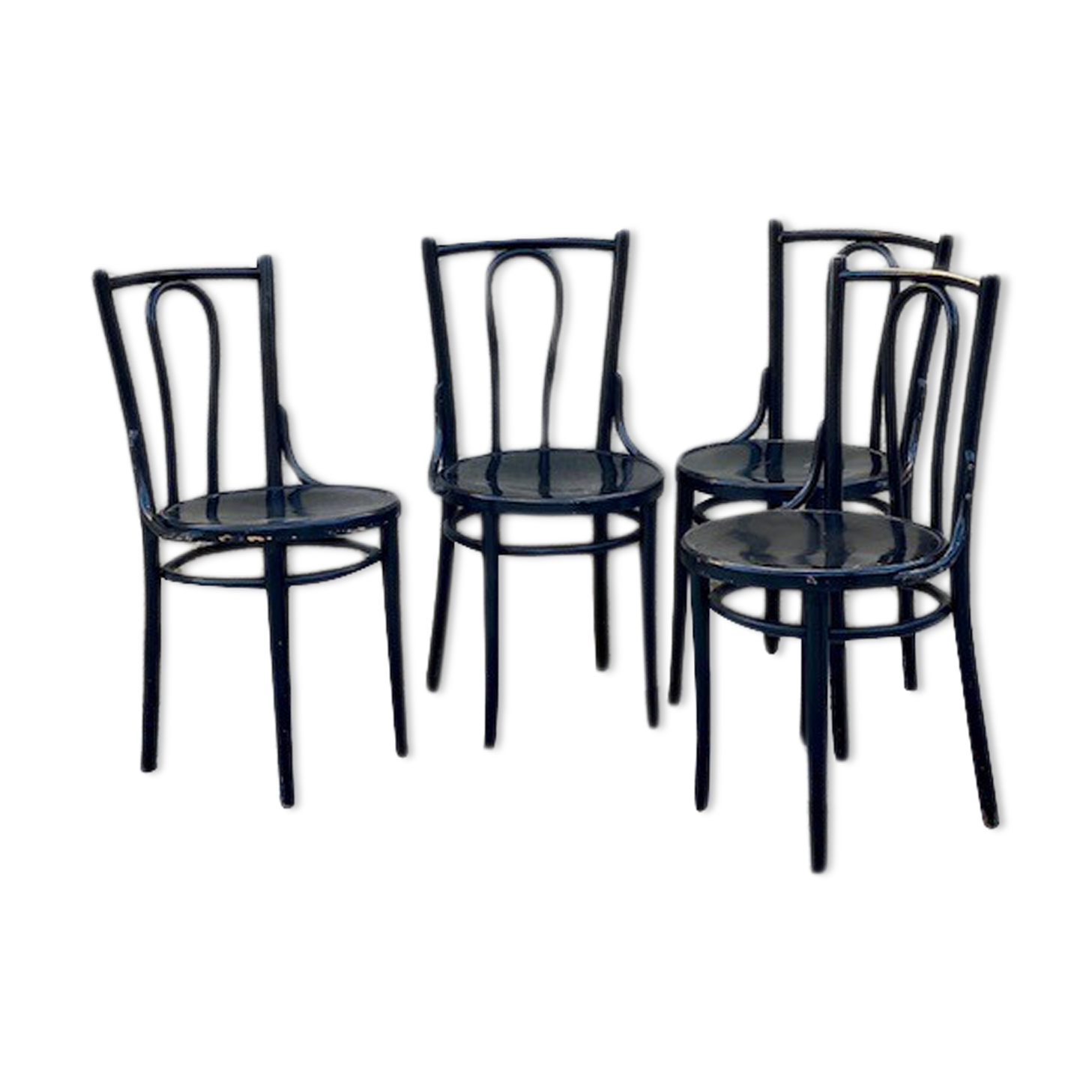 Set of wooden bistro chairs