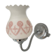 Chrome and opaline applique, touches of pink