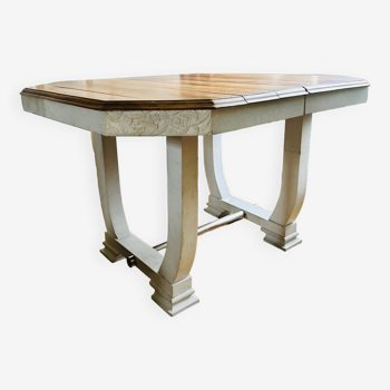 Solid wood art deco table