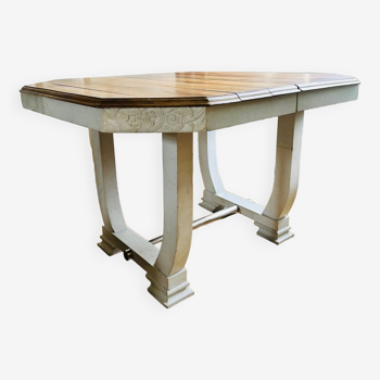 Table art déco bois massif