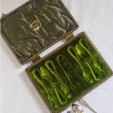 Box of 6 Small Spoons and Sugar Tongs Bergna Bros. Sunderland