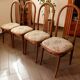 Ensemble de quatre chaises TON en bois courbé des années 1970 avec revêtement floral