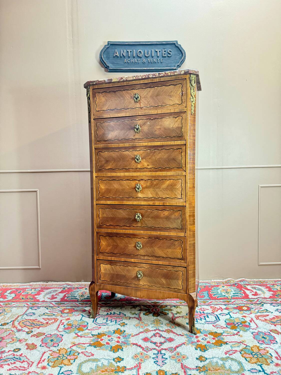 19th Century Transition Style Marquetry Weekly Planner