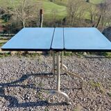 Blue formica: sideboard and folding table