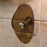 Vintage bathroom mirror with hooks