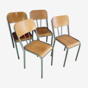 Set of 4 chairs of schoolboy