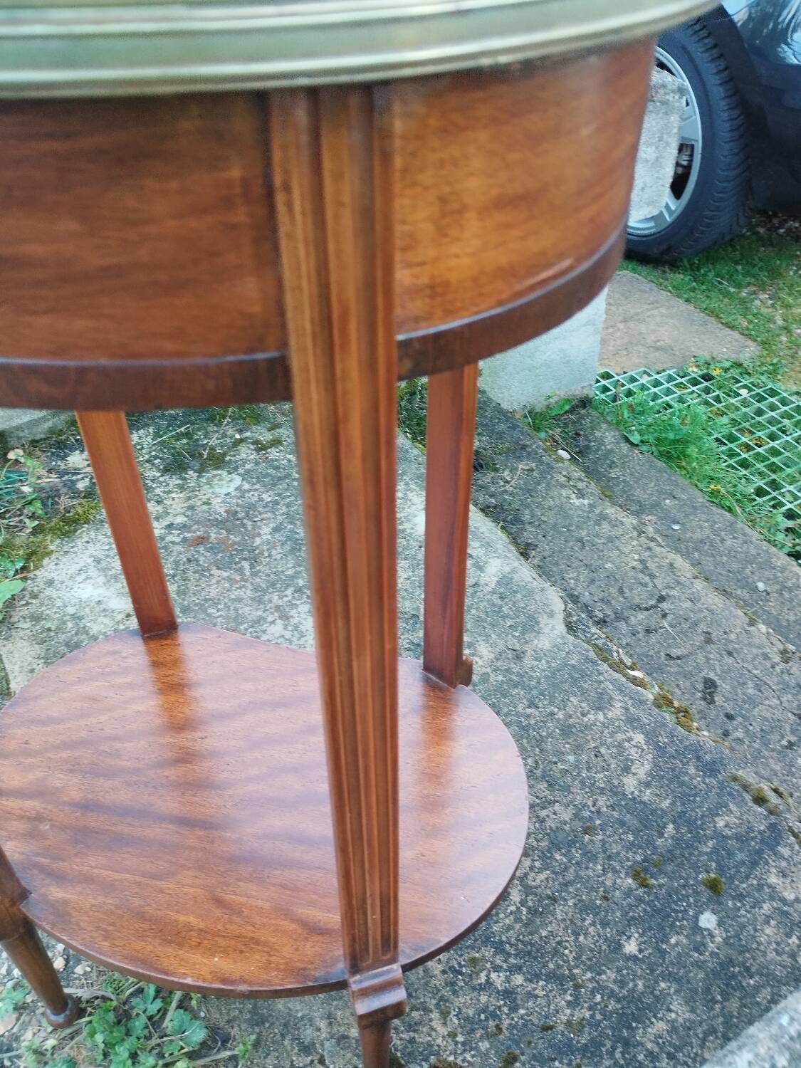 Chevet ancien style louis xvi plateau marbre