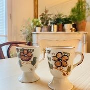 Pair of vintage ceramic mugs