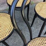 4 Viennese chairs curved wood Tuna blackened wood