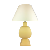 Ceramic lamp, pastel yellow Charolles earthenware 1980