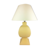 Ceramic lamp, pastel yellow Charolles earthenware 1980