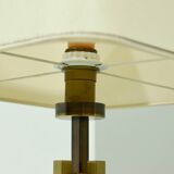 Lampe de table en laiton et cuivre du milieu du siècle, années 1970