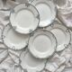 6 assiettes plates terre de fer dépareillées Saint Amand