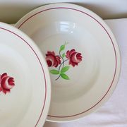 4 assiettes creuses K&G Luneville modèle Rose-Mai 2106209