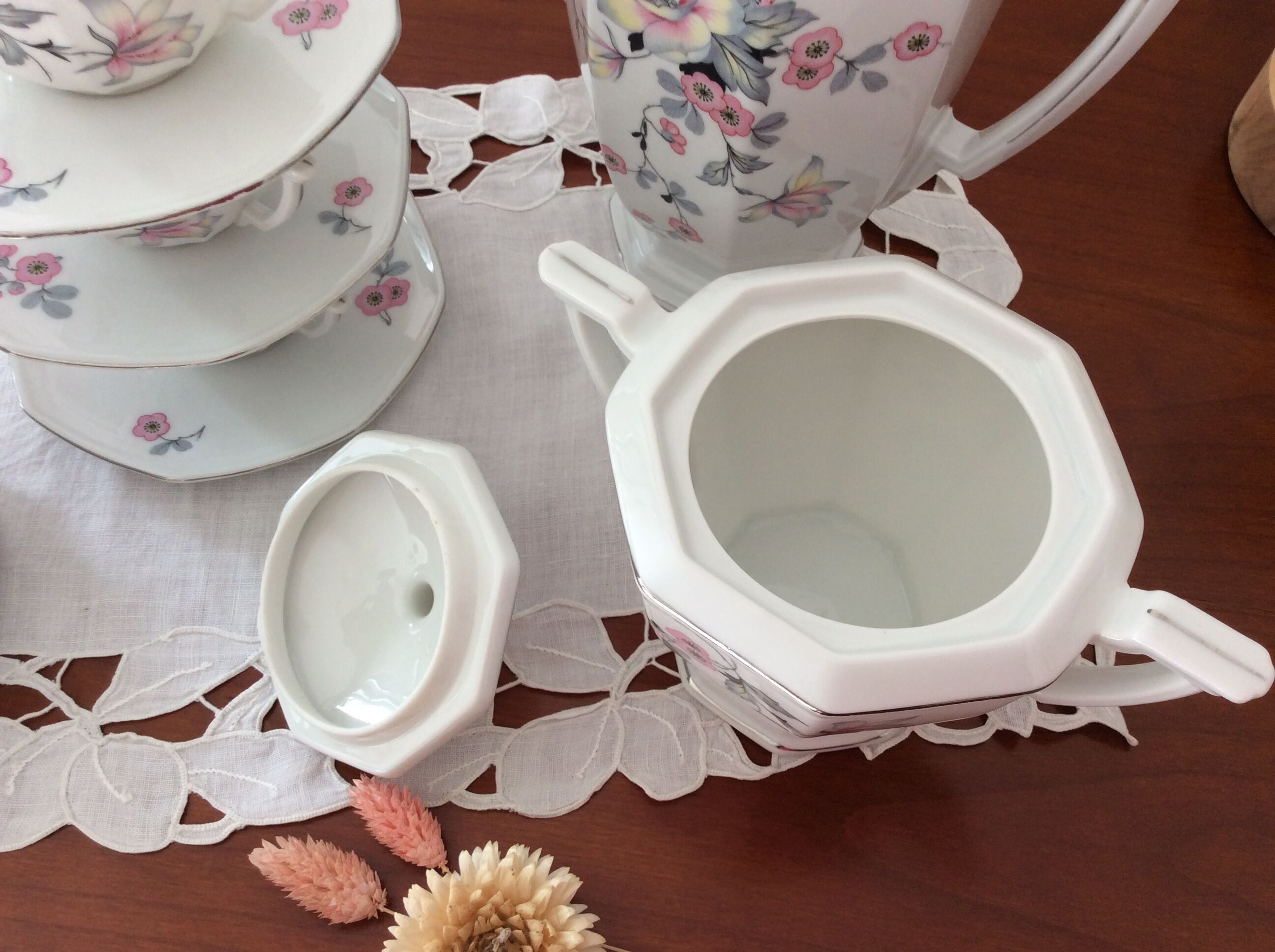 Fine porcelain coffee set EPIAGE D.F. Czechoslovakia of the 30s