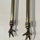 Neoclassical Fire Necessity in Brass with Ball Finials Empi