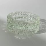 Vintage Murano Glass Ashtray, Pale Green Seafoam Clear Glass, 1950s Italian Mid-Century Glass Décor