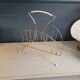 Vintage gold metal magazine rack