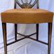 Series four English chairs Hepplewhite mahogany leather early twentieth century
