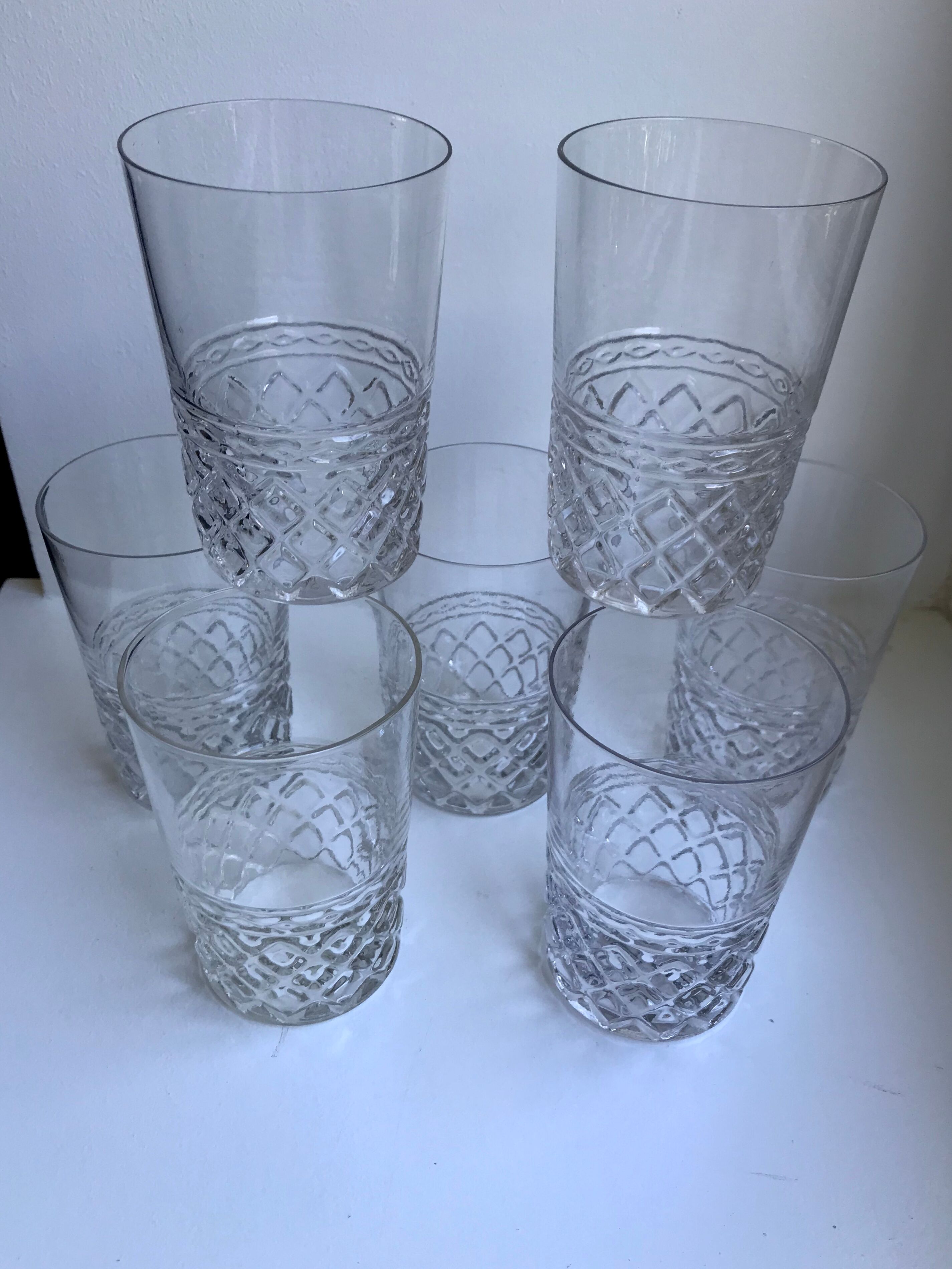 Set of 7 water glasses years 50-60