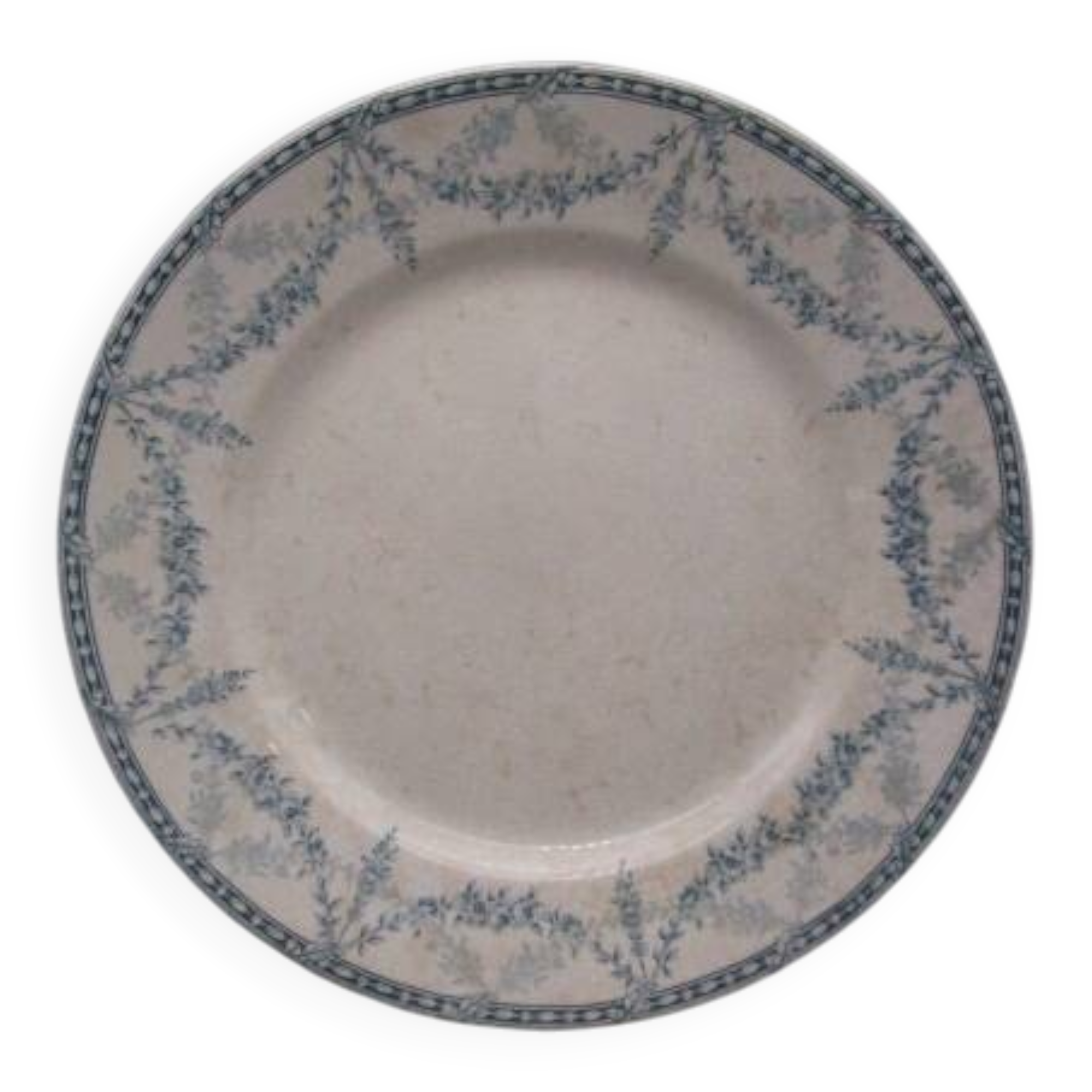 Antique serving dish in creil montereau earthenware, mignon model.