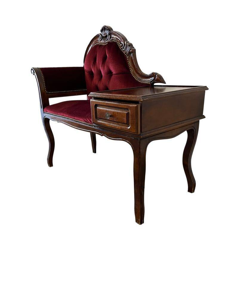 Vintage Baroque Bench/Chair with Telephone Table/Bench