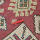 Persian Burgundy & Sand Beige Oriental Vintage Rug, 140x211Cm