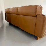 Vintage 1970s De Sede DS-40 camel leather 3-seater sofa