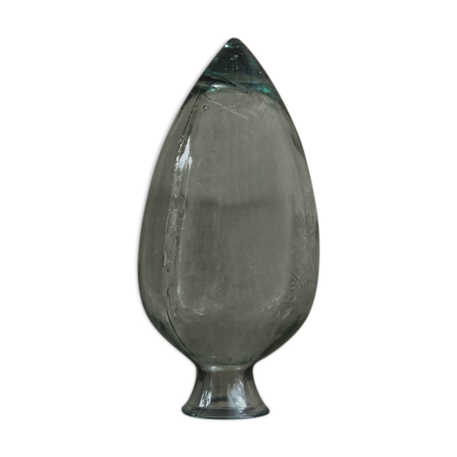 Old blown glass bottle, amphora-shaped