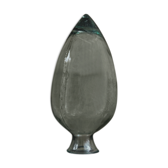 Old blown glass bottle, amphora-shaped