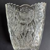 Vintage molded glass vase