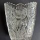 Vase vintage en verre moulé