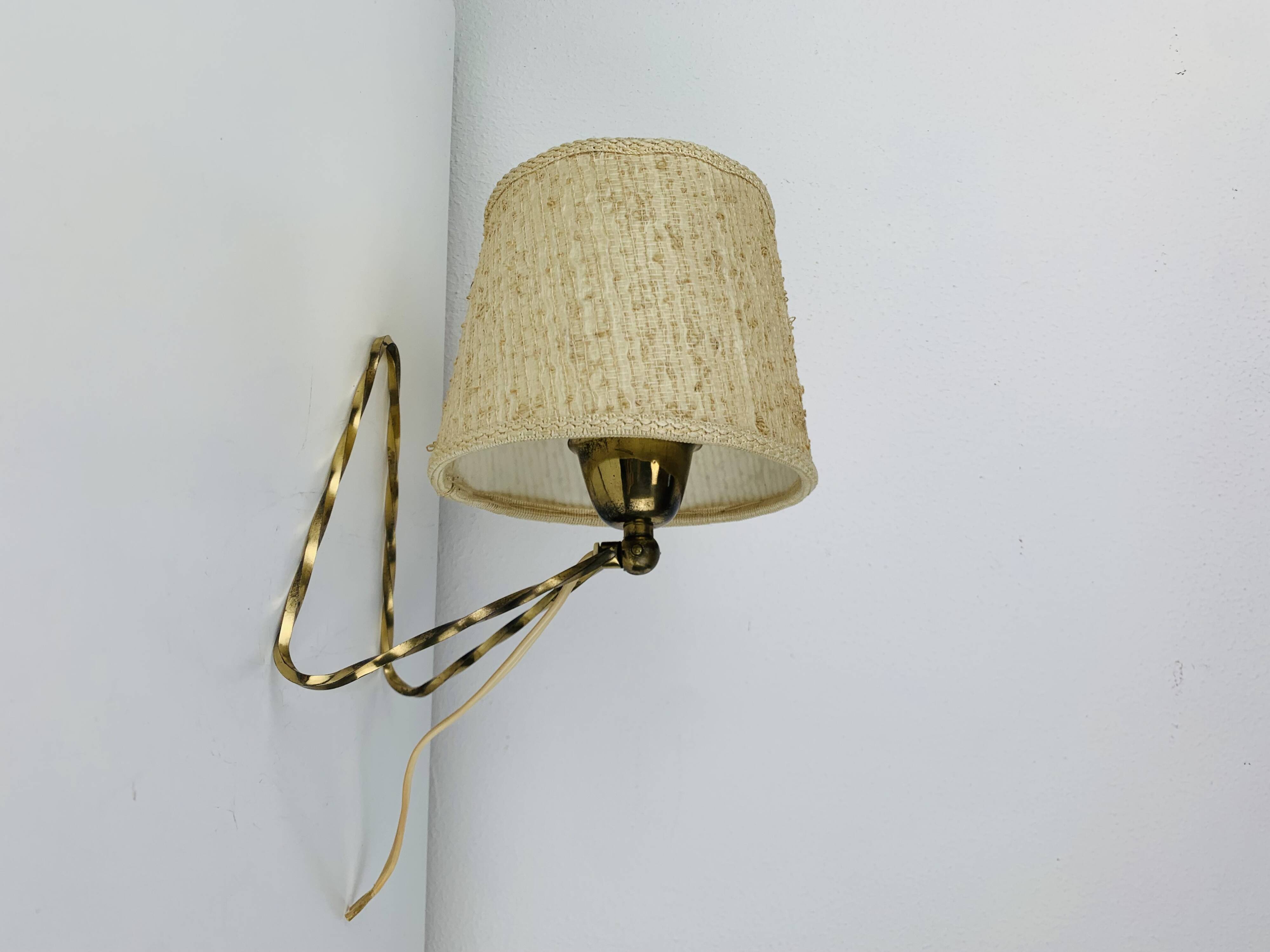Vintage 50s brass wall lamp