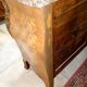 Curved door commode in marquetry in the Louis XV style – Marble top