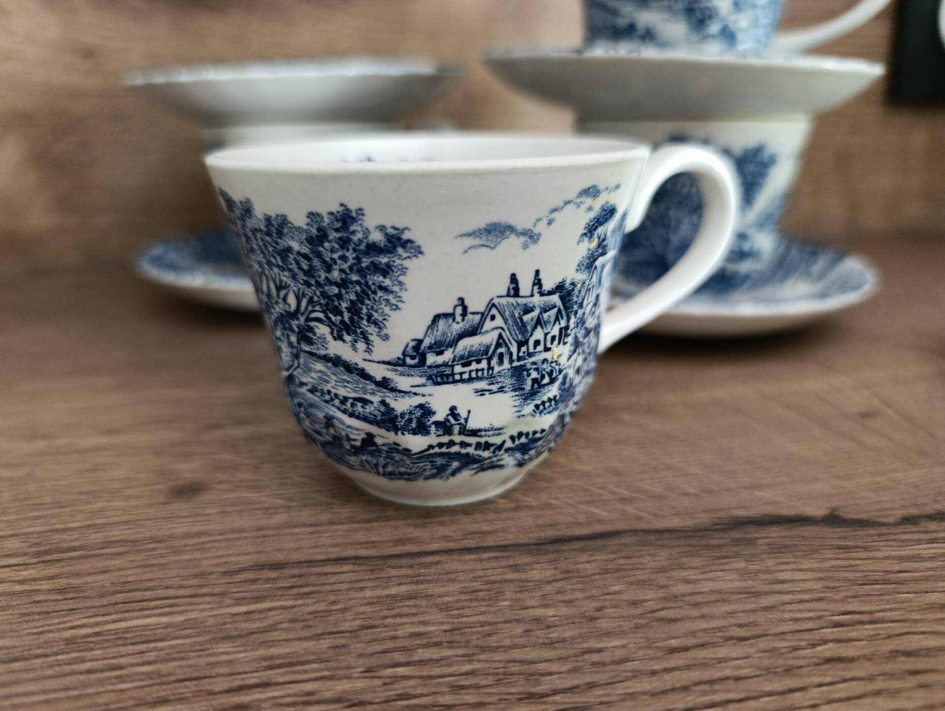 cup and its saucer English blue earthenware | Ridgway Staffordshire