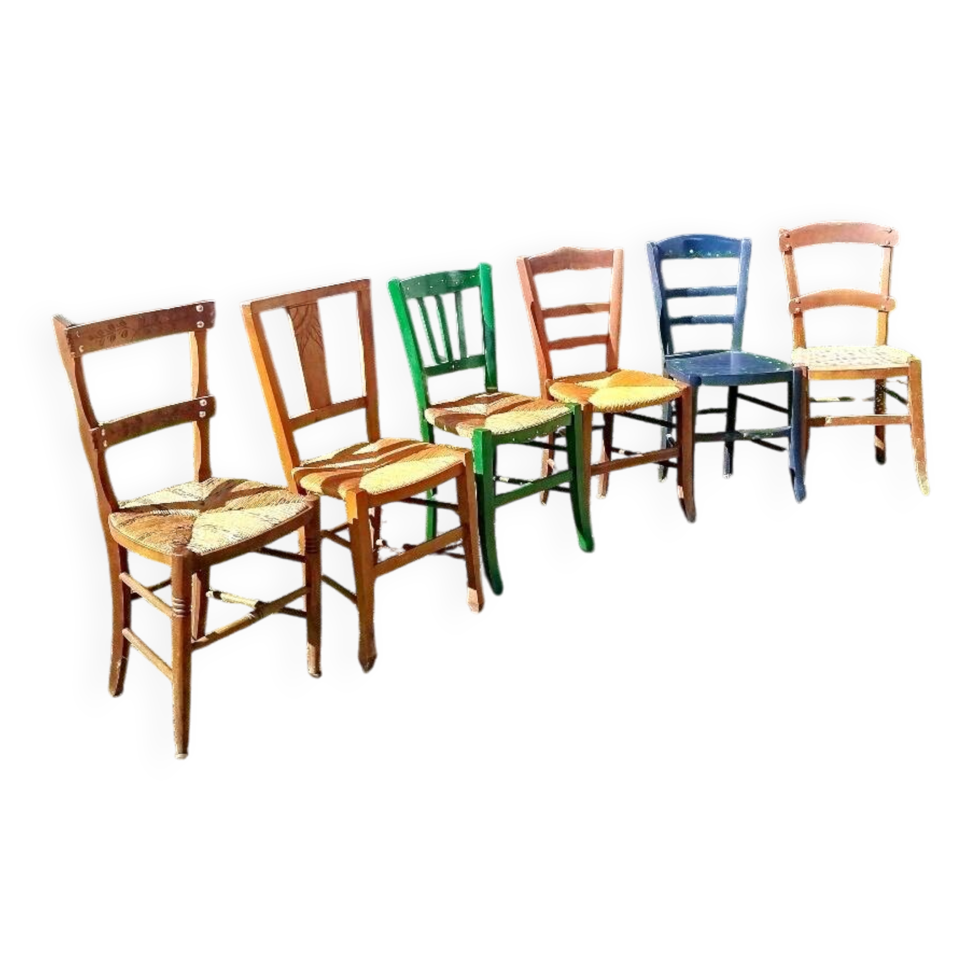 6 antique chairs