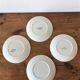 Lot of 4 plates old iron earth pattern "Capucines" BFK