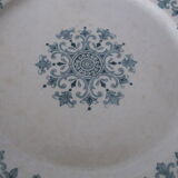 5 assiettes plates en terre de fer de Badonviller
