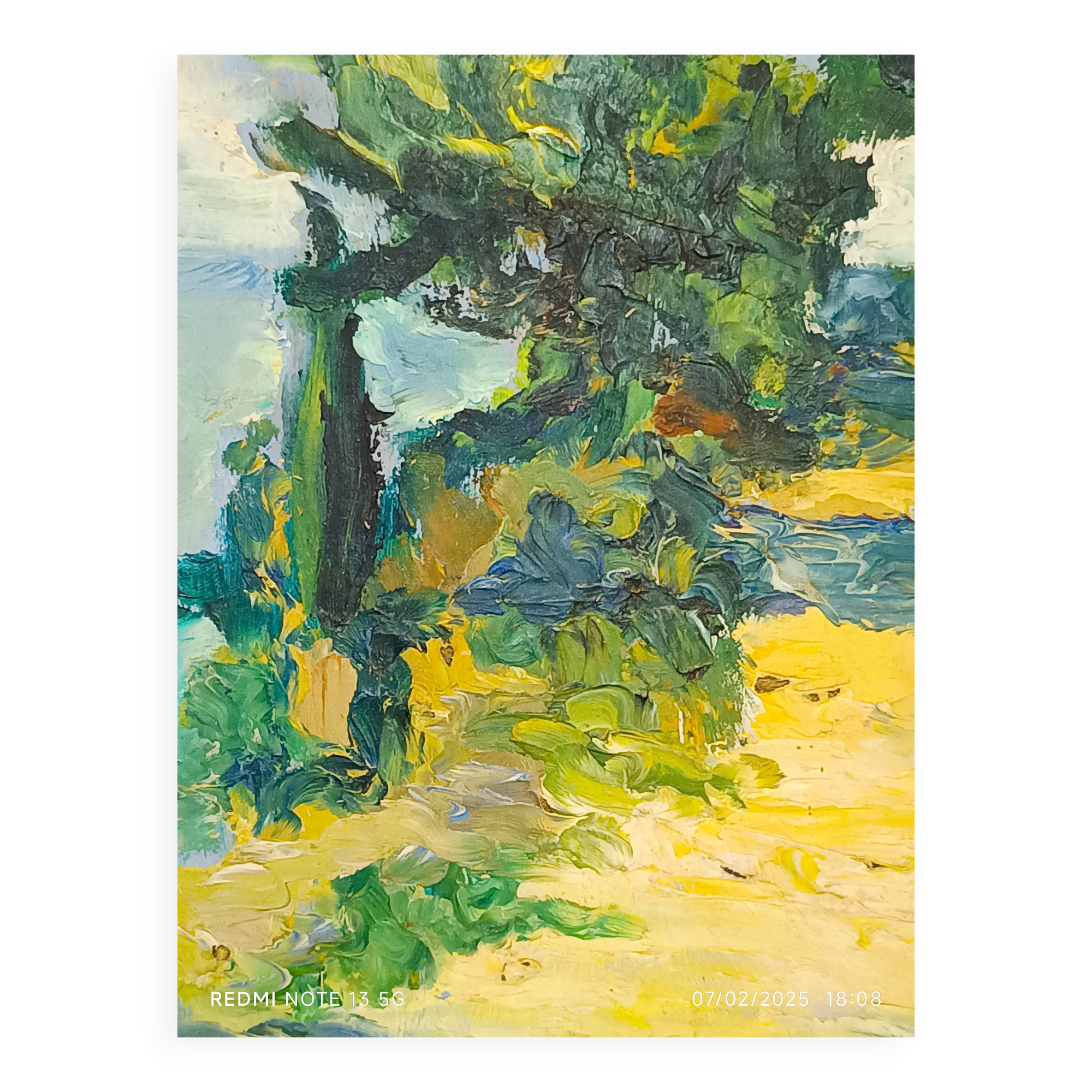 Oil on panel seaside leguria signed Mietta Benassi 1950