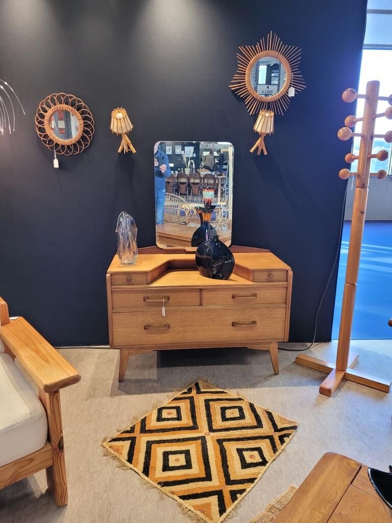 Dressing table G Plan 50s in teak-plated wood